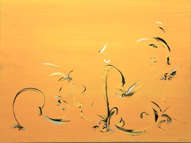 Peinture intitulée "Bamboo" par Delphine Bernard, Œuvre d'art originale