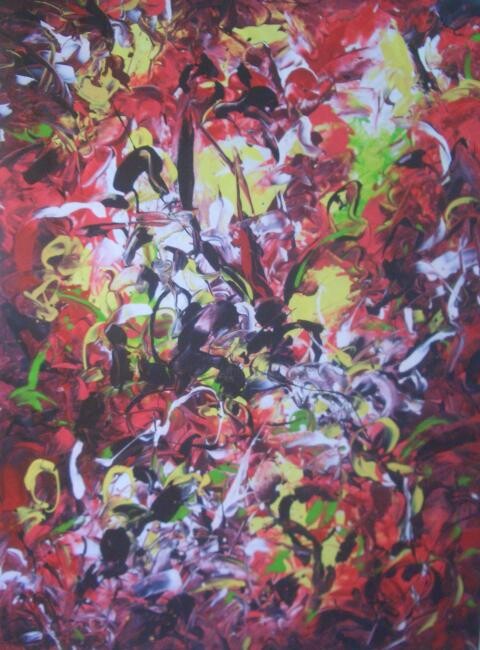 Painting titled "Unleashed" by Delphine Bernard, Original Artwork