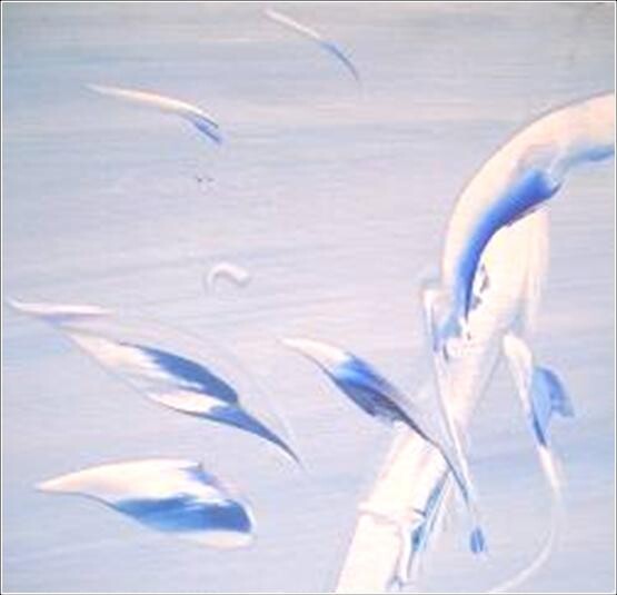 Painting titled "Ref. Blue 02" by Delphine Bernard, Original Artwork