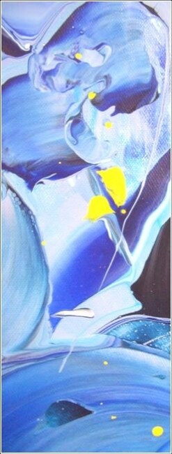 Painting titled "Ref. Blue 12" by Delphine Bernard, Original Artwork