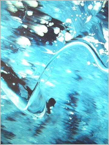 Painting titled "Ref. Blue 19" by Delphine Bernard, Original Artwork