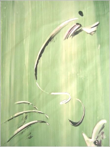 Painting titled "Springy 06" by Delphine Bernard, Original Artwork