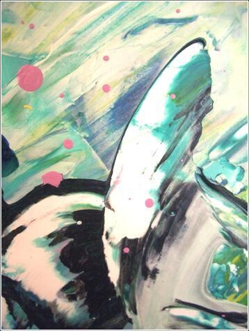 Malerei mit dem Titel "Wave 12" von Delphine Bernard, Original-Kunstwerk