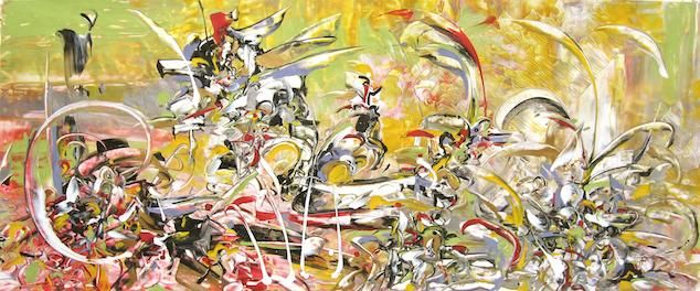 Painting titled "Spartes" by Delphine Bernard, Original Art,