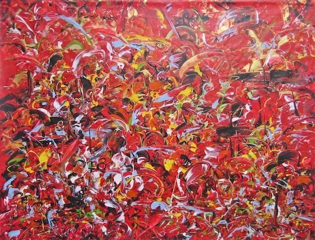 Painting titled "In The City 3" by Delphine Bernard, Original Art, Oil