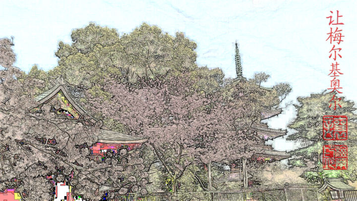 Arts numériques intitulée "Ueno Garden Tokyo" par Jamy Delpias, Œuvre d'art originale