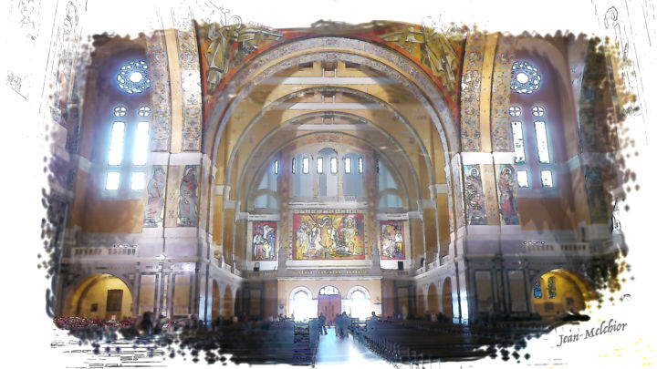 Arts numériques intitulée "Basilique de Notre…" par Jamy Delpias, Œuvre d'art originale