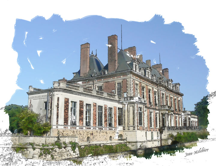 Digitale Kunst mit dem Titel "Château du marechal…" von Jamy Delpias, Original-Kunstwerk