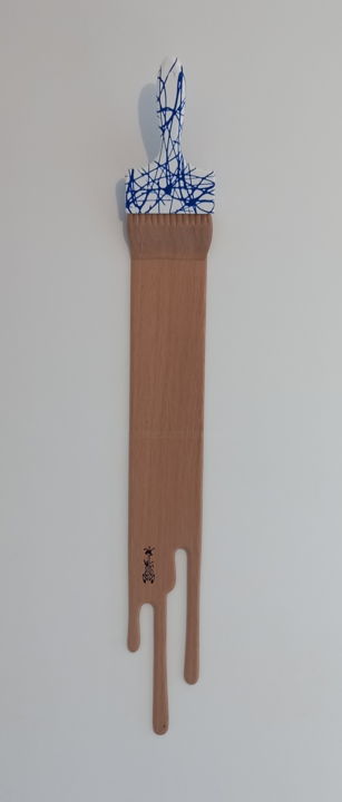 Sculpture intitulée "COOLure chêne... bl…" par 2mé / Blondeau, Œuvre d'art originale, Bois