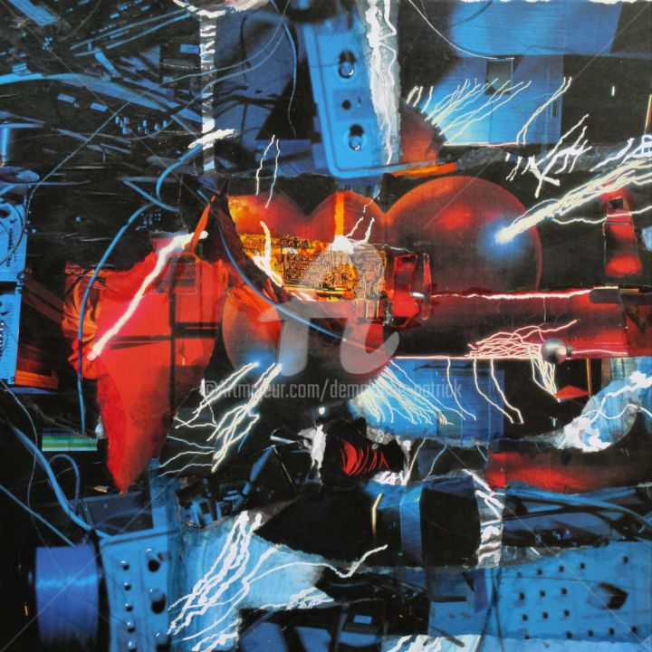 Collages intitulée "R-325-Energie- foud…" par Patrick Demelenne, Œuvre d'art originale, Collages