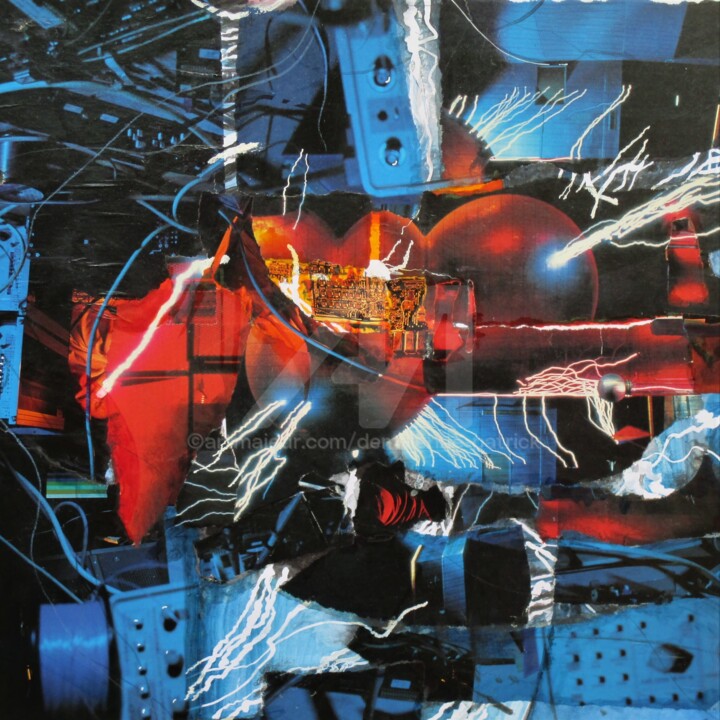 Collages intitulée "R-325-Energie- foud…" par Patrick Demelenne, Œuvre d'art originale, Collages