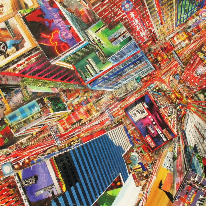 Colagens intitulada "F 1653" por Patrick Demelenne, Obras de arte originais, Colagens