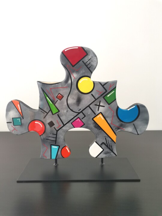 Skulptur mit dem Titel "Urban style" von Rémy Demestre, Original-Kunstwerk, Acryl