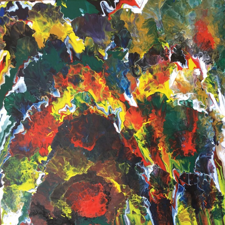 Painting titled "Λαβα" by Demetres Stauropoulos, Original Artwork, Acrylic