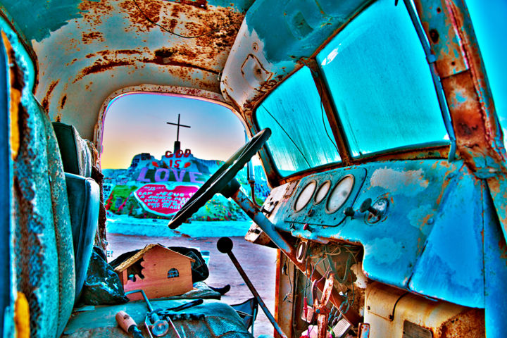 Photography titled "Salvation Mountain" by Demirel, Original Art, Digital Photography