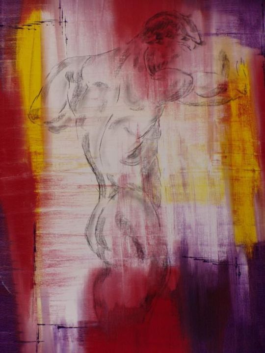 Painting titled "ontworstelen" by Demitriokunstenaar, Original Art, Oil