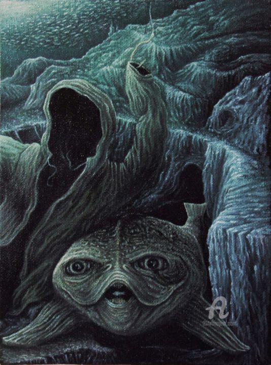 Картина под названием "The illusion of the…" - Artur Demiurov, Подлинное произведение искусства, Масло Установлен на картон