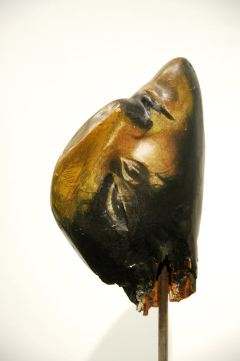 Sculpture titled "Autoportrait" by Catherine Demorand, Original Artwork, Oil