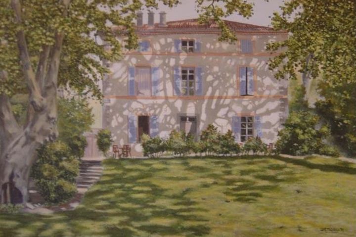Peinture intitulée "Château Mentonne" par Philippe Demory, Œuvre d'art originale, Autre