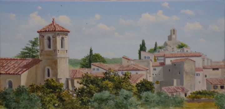 Painting titled "Lourmarin" by Philippe Demory, Original Artwork, Acrylic
