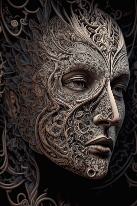 Digital Arts titled "'Goddess Samadhi' a…" by Denis Agati, Original Artwork, AI generated image