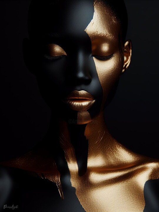 Digital Arts titled "African-american wo…" by Denis Agati, Original Artwork, AI generated image