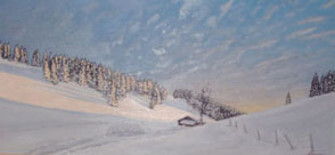 Peinture intitulée "couleurs hivernale" par Denis Basset, Œuvre d'art originale