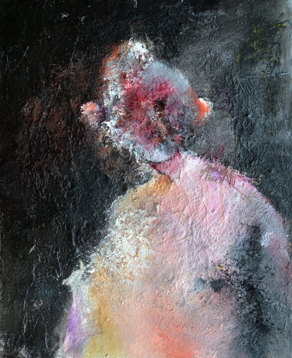 Painting titled "Le roi est nu" by Denis Blondel, Original Artwork, Oil