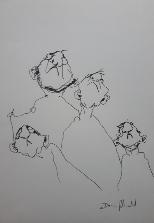 Dessin intitulée "Petit dessin n°6" par Denis Blondel, Œuvre d'art originale, Encre