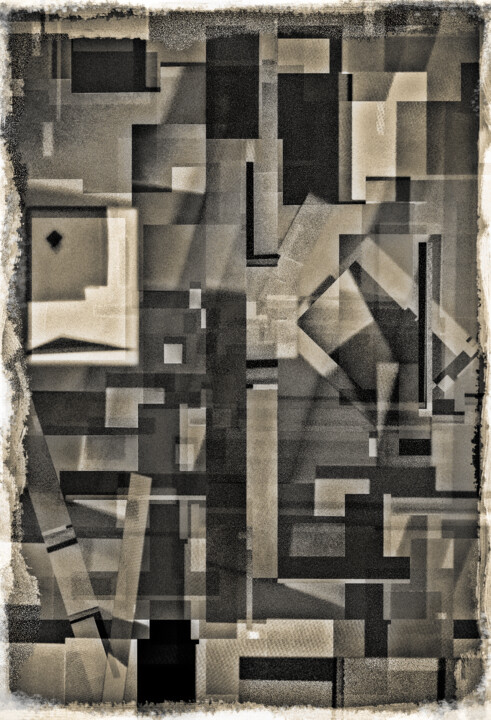 Arte digital titulada "Primitivisme noir" por Denis Chapoullié, Obra de arte original, Acuarela