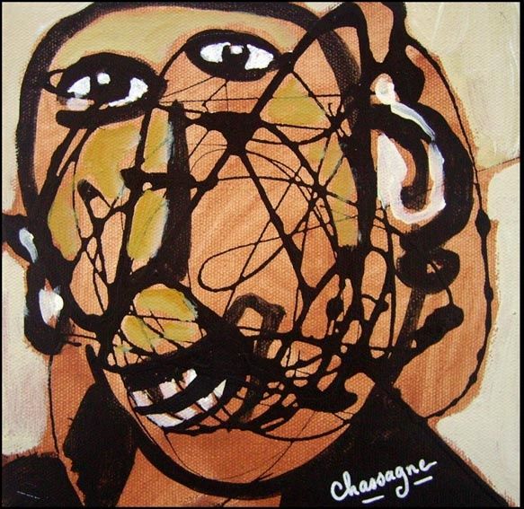 Peinture intitulée "PORTRAIT 1" par Denis Chassagne, Œuvre d'art originale