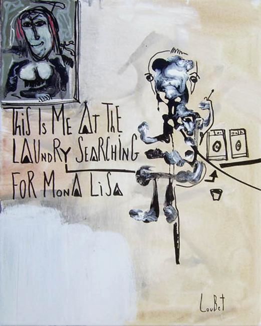 Schilderij getiteld "mona lisa" door Denis Chassagne, Origineel Kunstwerk