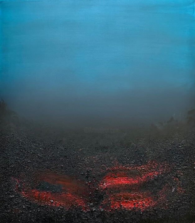 Peinture intitulée "Abyssal Reverse" par Denis Fluierar, Œuvre d'art originale, Acrylique