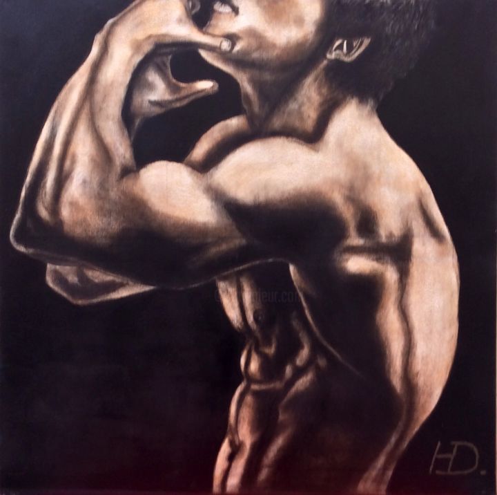 Pintura titulada "muscles" por Denis Holbecq, Obra de arte original, Acrílico
