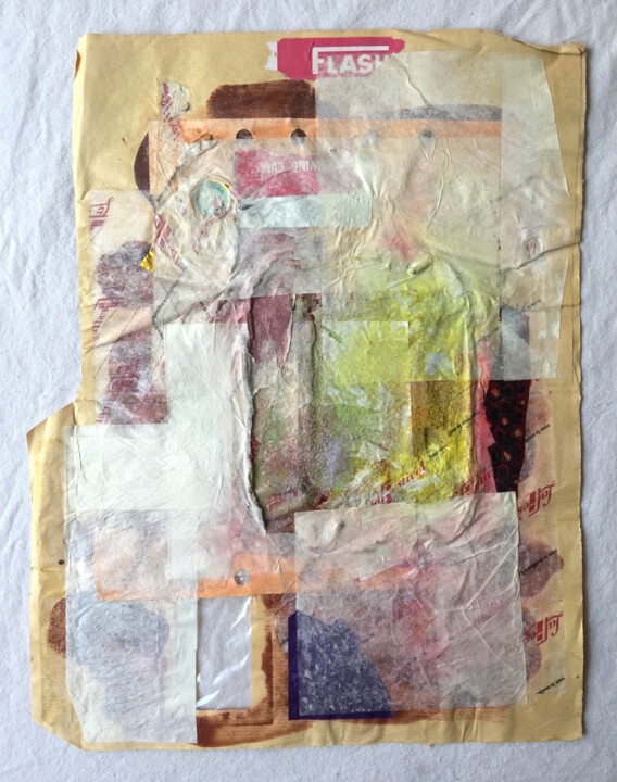 Collages getiteld "Flash" door Denis Reitz, Origineel Kunstwerk, Papier