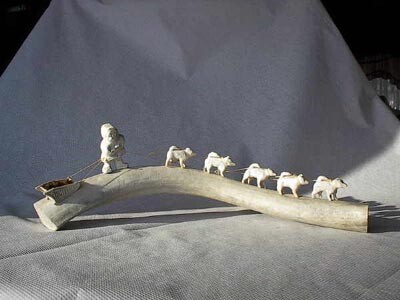 Sculpture intitulée "Attelage de chiens" par Denis St-Pierre, Œuvre d'art originale