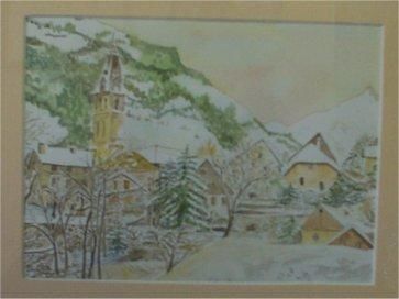 Peinture intitulée "Neiges en Savoie" par Denis Armand, Œuvre d'art originale, Huile