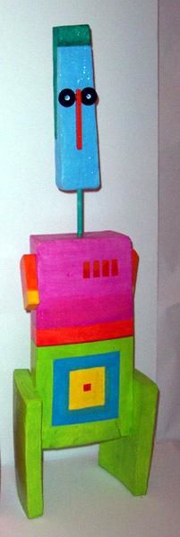Sculpture intitulée "petit bobo 7" par Denis Bonnes, Œuvre d'art originale, Bois