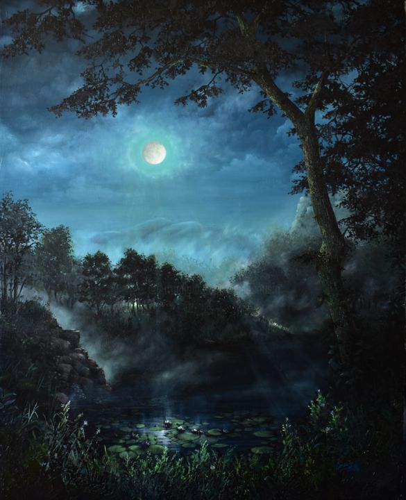 Peinture intitulée "Aimer sans posséder" par Denis Cousin, Œuvre d'art originale, Huile Monté sur Châssis