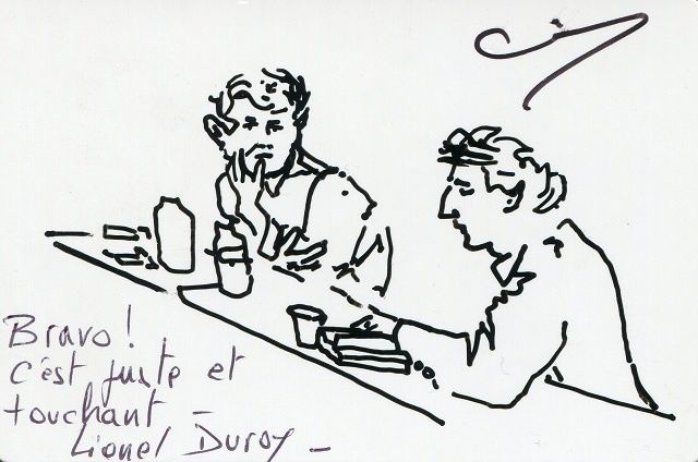 Dessin intitulée "L'écrivain Lionel D…" par Denis Demouge, Œuvre d'art originale