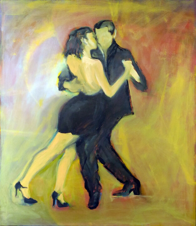 Peinture intitulée "Tango" par Denise Gemin, Œuvre d'art originale, Huile