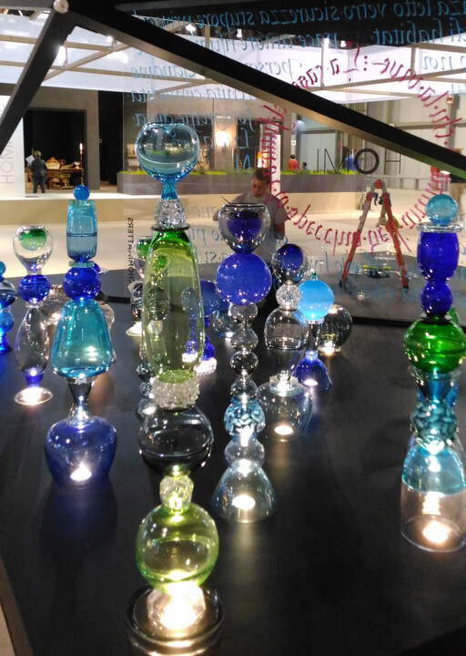 Installation intitulée "Murano Glass Totem" par Denise Gemin, Œuvre d'art originale, Installation d'art