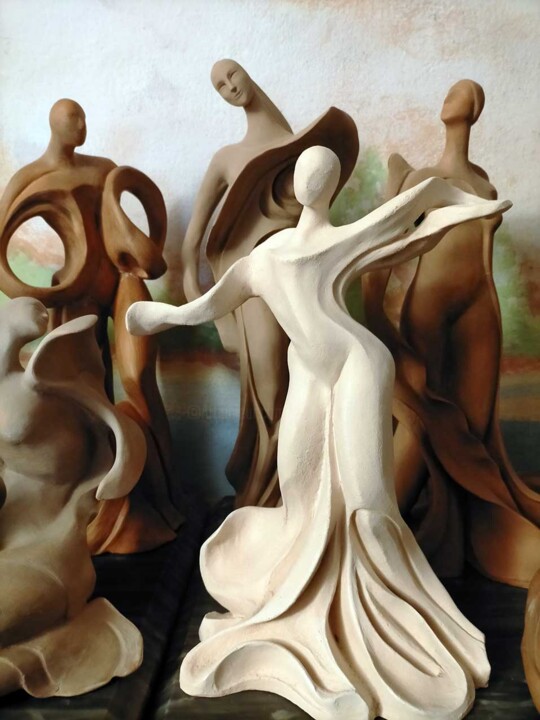 Escultura titulada "Metamorfosi 16 | SE…" por Denise Gemin, Obra de arte original, Terracota