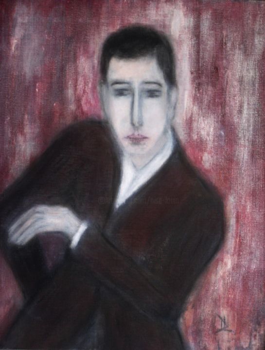Painting titled "Dandy" by Denise Louin-Lecoeur, Original Artwork, Acrylic