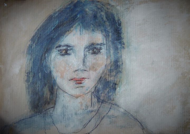 Peinture intitulée "fille de mai" par Denise Louin-Lecoeur, Œuvre d'art originale, Acrylique
