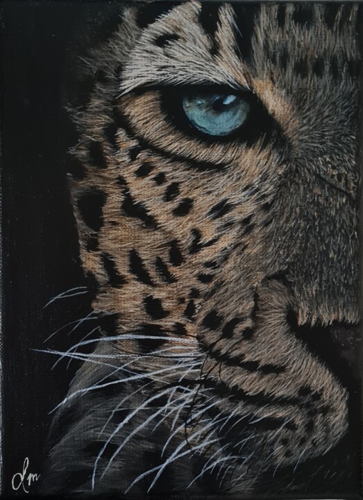 "Painting  leopard" başlıklı Tablo Denise Martens Art tarafından, Orijinal sanat, Akrilik