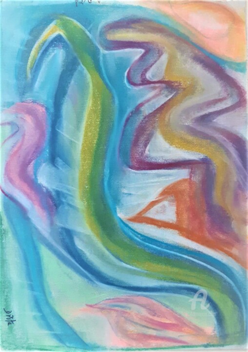 Peinture intitulée "Pastel 3" par Denise Oliveira Bello Pita, Œuvre d'art originale, Pastel