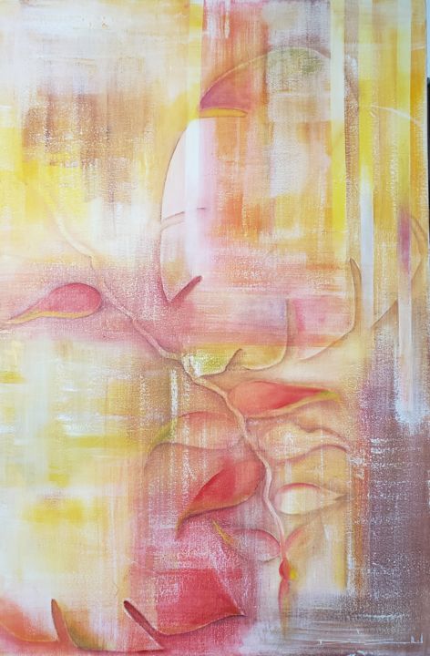 Pintura intitulada "Outono" por Denise Serralheiro, Obras de arte originais, encáustico