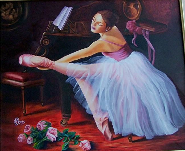 Pintura titulada "Danseuse dans sa lo…" por Denilou, Obra de arte original, Oleo