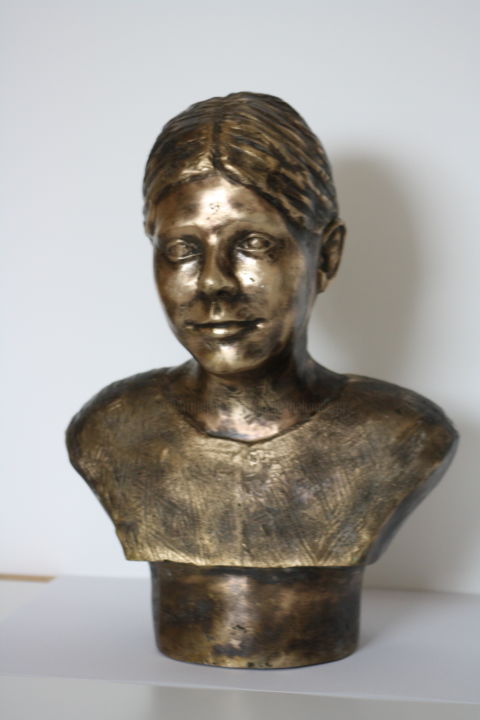 Sculpture intitulée "Léonie bronze" par Denis Thebaudeau, Œuvre d'art originale, Métaux